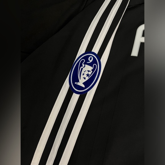 Ronaldo #9 Real Madrid 2006/2007 Black Longsleeve Retro Soccer Jersey S-XL UCL - Picture 5 of 7
